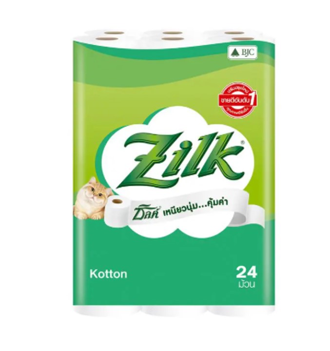 ซิลค์คอตตอนกระดาษชำระ 24ม้วน