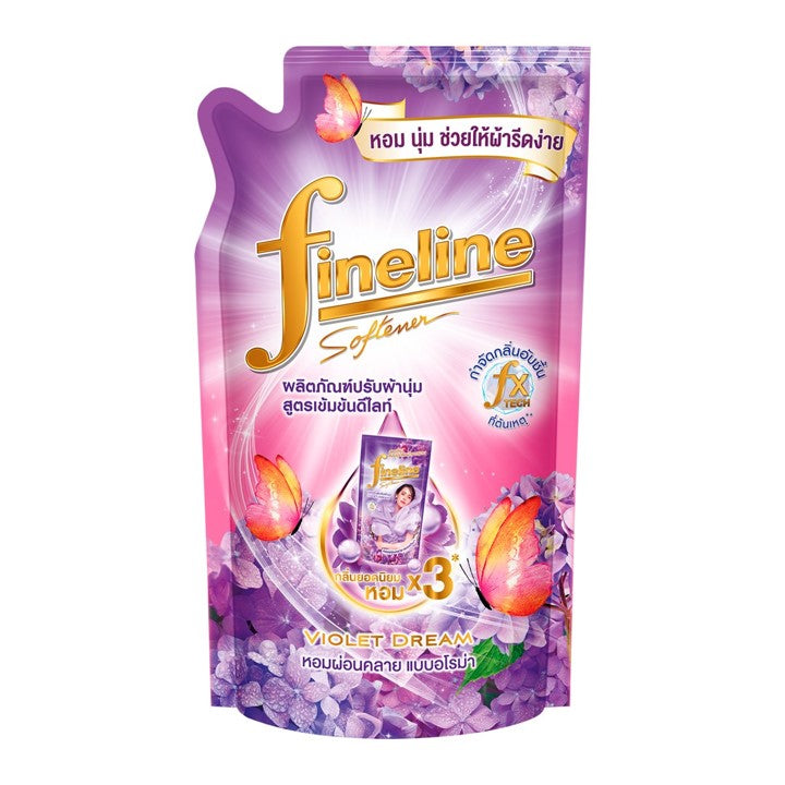 ไฟน์ไลน์ผลิตภัณฑ์ปรับผ้านุ่มสูตรเข้มข้นกลิ่นไวโอเลทดรีมสีม่วง 450ml