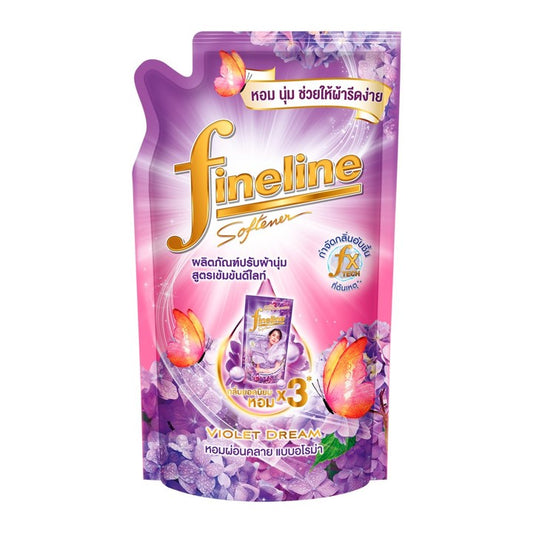 ไฟน์ไลน์ผลิตภัณฑ์ปรับผ้านุ่มสูตรเข้มข้นกลิ่นไวโอเลทดรีมสีม่วง 450ml