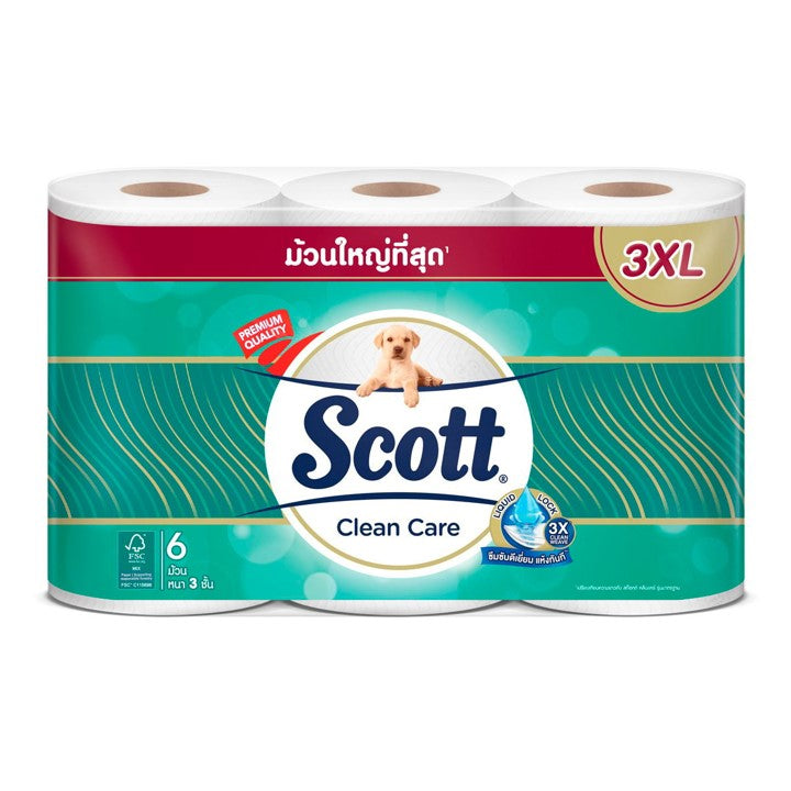 สก๊อตต์คลีนแคร์กระดาษชำระหนา 3ชั้น x6