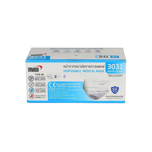 ยามาดะ หน้ากากอนามัยทางการแพทย์ กล่อง #3031 สีขาว x50pc