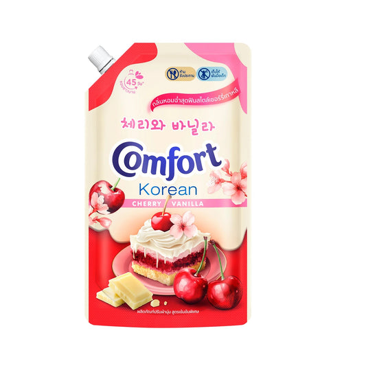 คอมฟอร์ทโคเรียนดีไลท์ปรับผ้านุ่มสูตรเข้มข้นกลิ่นเชอร์รี่และวานิลลา 470มล.