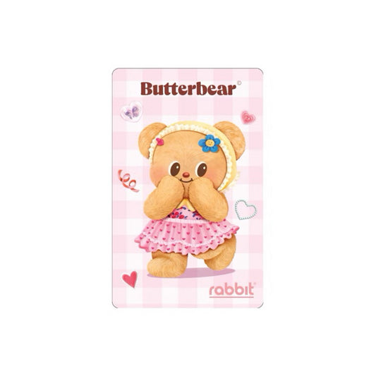 Rabbit Special Rabbit Card for General Public, Butterbear Edition - Pink with Note Paper