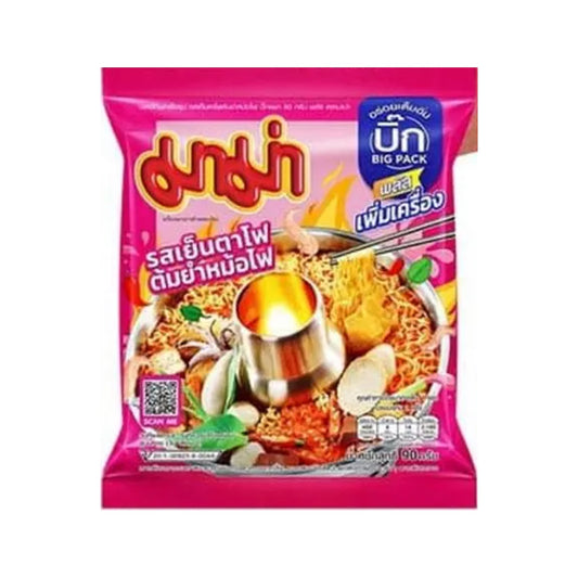 มาม่าบะหมี่กึ่งสำเร็จรูปบิ๊กแพครสเย็นตาโฟต้มยำหม้อไฟ 90g