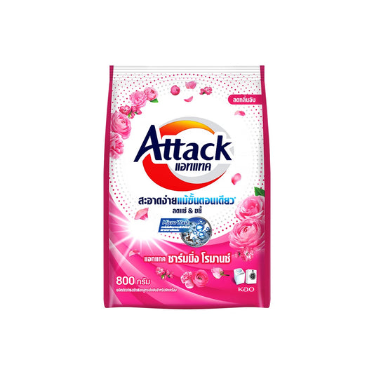 แอทแทคชาร์มมิ่งโรมานซ์ผลิตภัณฑ์ผงซักฟอกสูตรเข้มข้น 800g