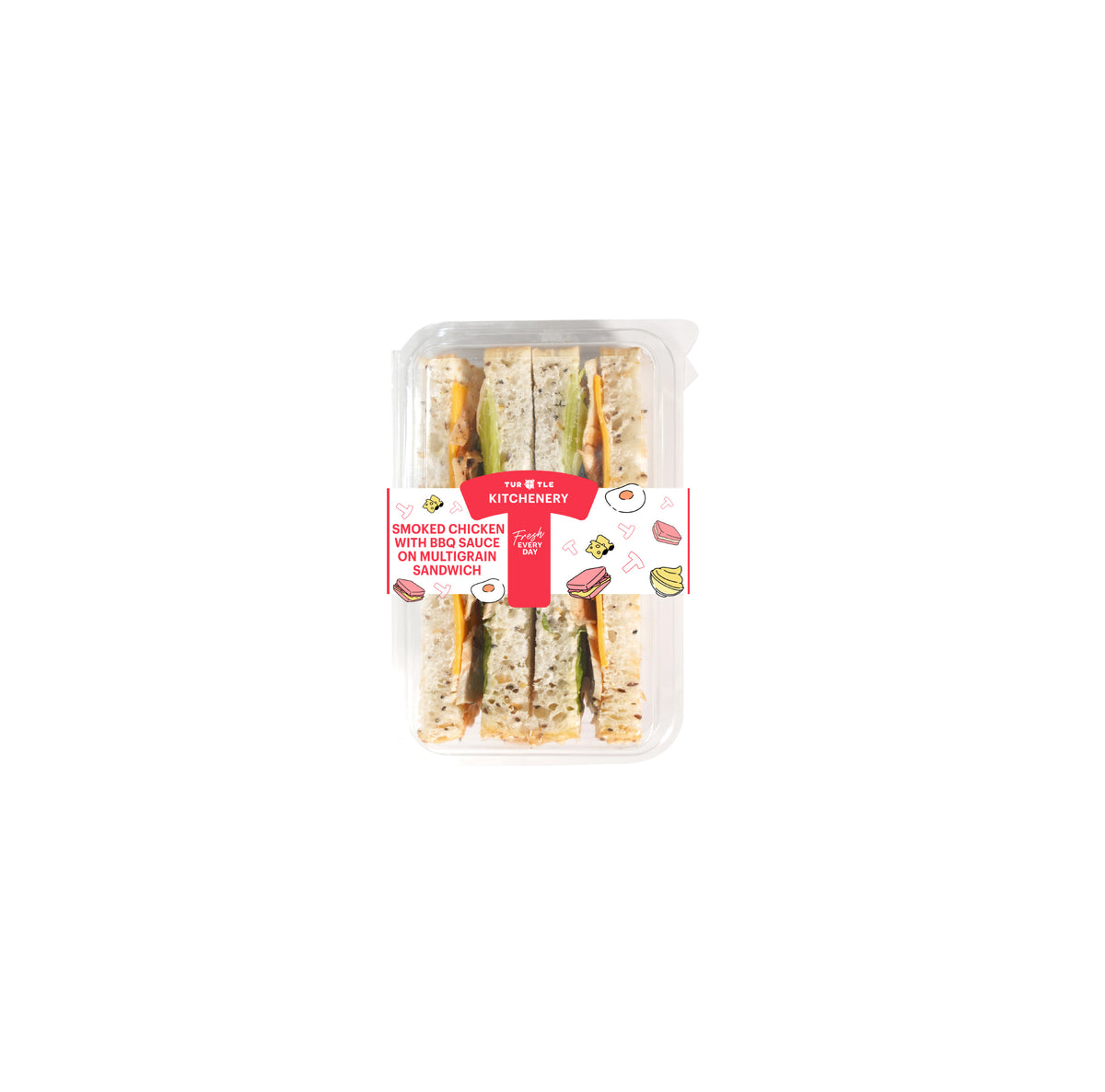 เทอร์เทิล มัลติเกรนแซนด์วิชแฮมไก่รมควันและซอสบาบีคิว 120g