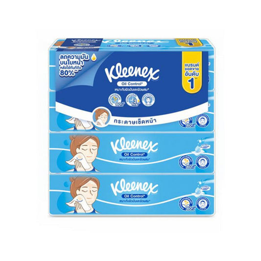 คลีเน็กซ์ออยคอนโทรลซอฟท์บ๊อกซ์กระดาษเช็ดหน้า 100sheets x4