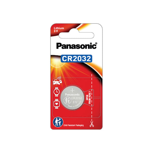 Panasonic 3V lithium button battery CR2032