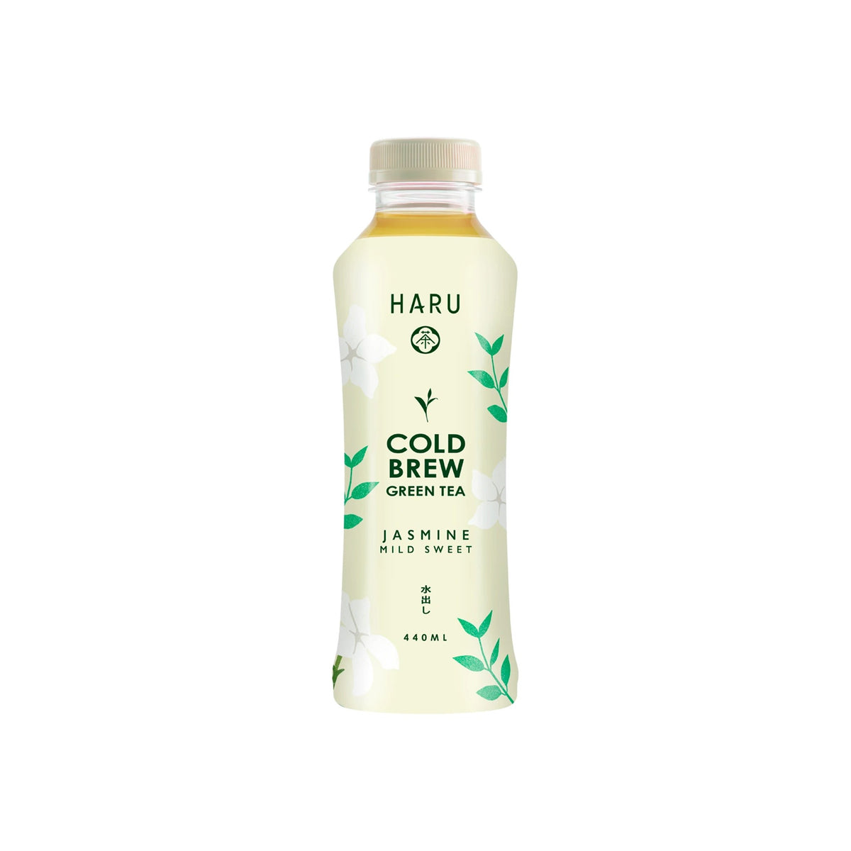 ฮารุฉะชาเขียวสกัดเย็นกลิ่นมะลิสูตรหวานน้อย 440ml