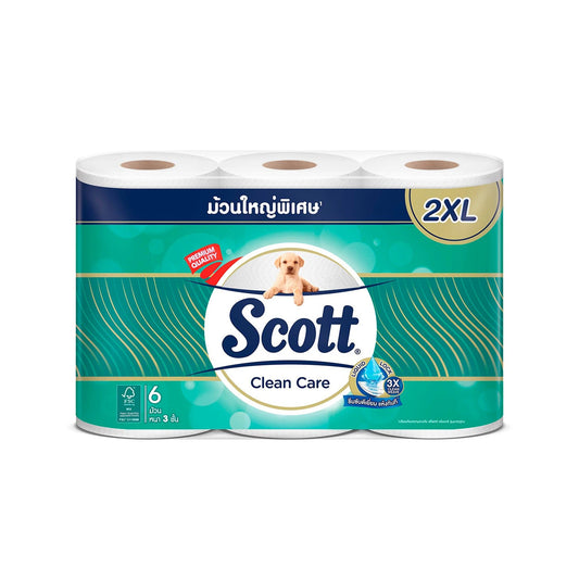 รับพอยท์ X3 : สก๊อตต์คลีนแคร์กระดาษชำระม้วนใหญ่พิเศษหนา3ชั้น2XL 1ม้วน