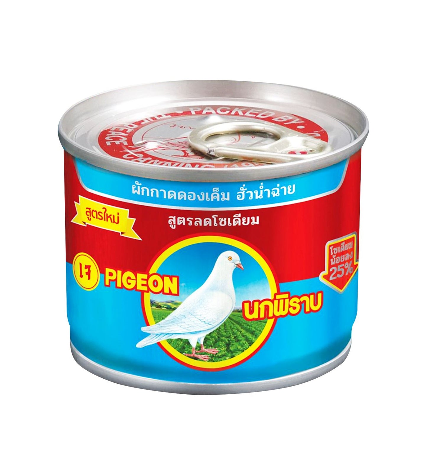 นกพิราบ ผักกาดดองเค็ม ฝาดึง 140g