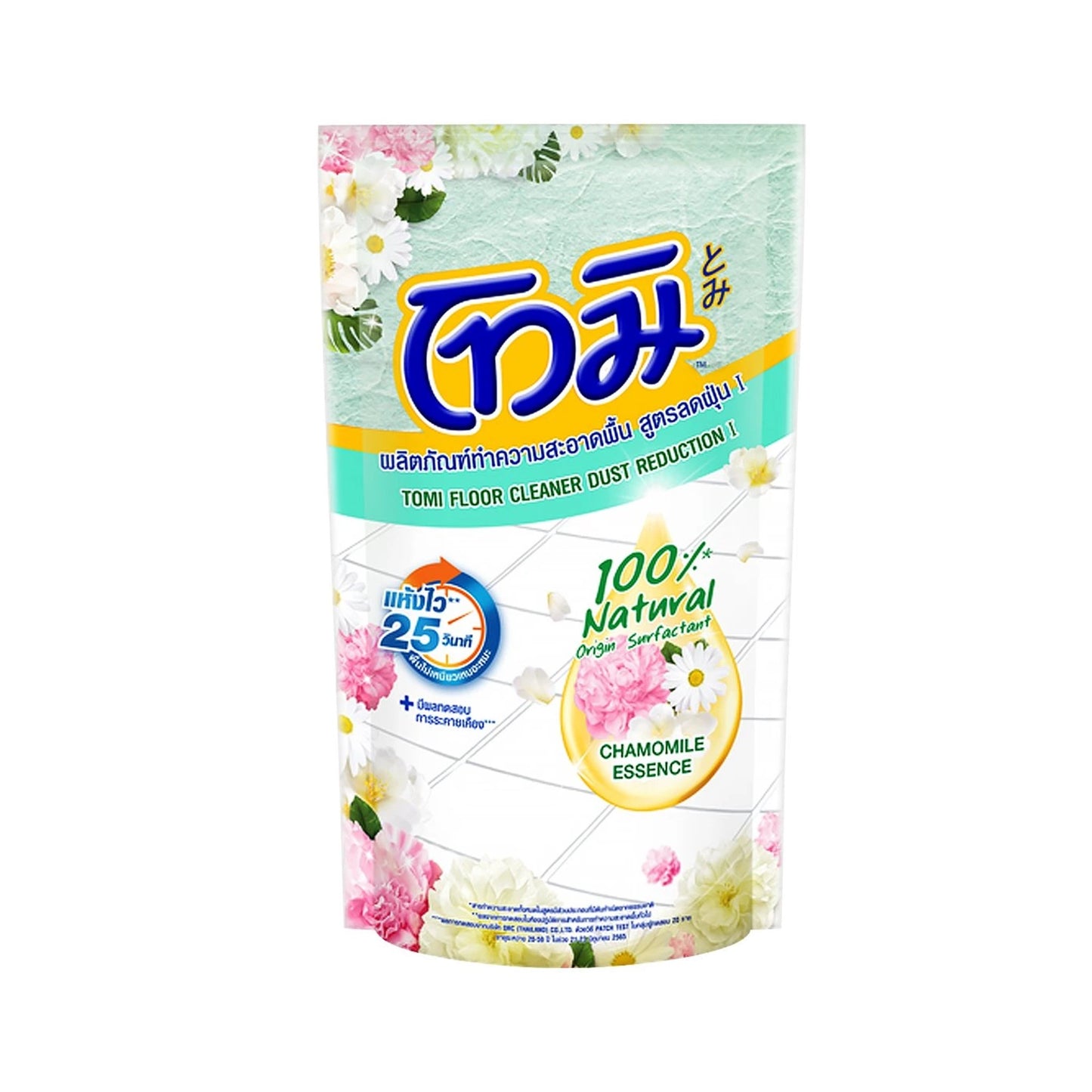 โทมิผลิตภัณฑ์ทำความสะอาดพื้นสูตรลดฝุ่นเนเชอรัลสีเขียว 550ml