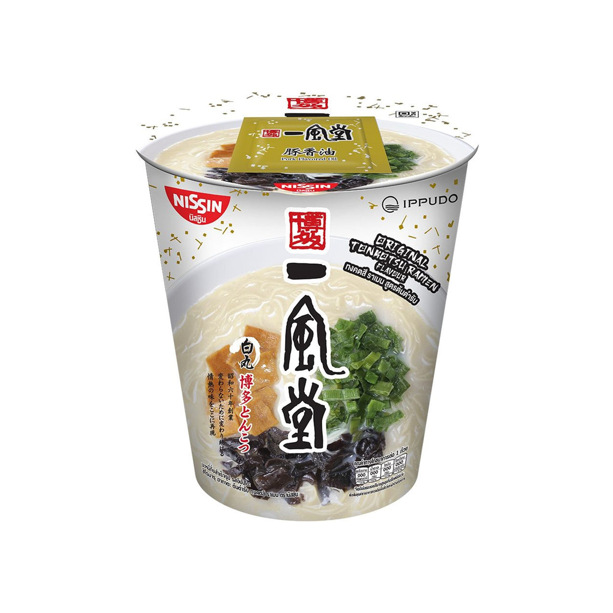 นิสชินบะหมี่กึ่งสำเร็จรูปอิปปุโดะรสทงคตสึราเมนต้นตำรับ 77g