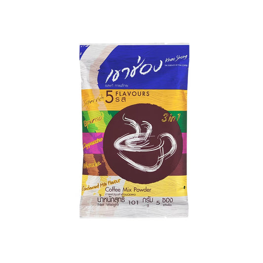 เขาช่องกาแฟปรุงสำเร็จชนิดผงรวม5รสชาติ แพค 5ซอง 101g