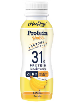 ฮูเร่ นมโปรตีนแลคโตสฟรี กล้วย 340ml