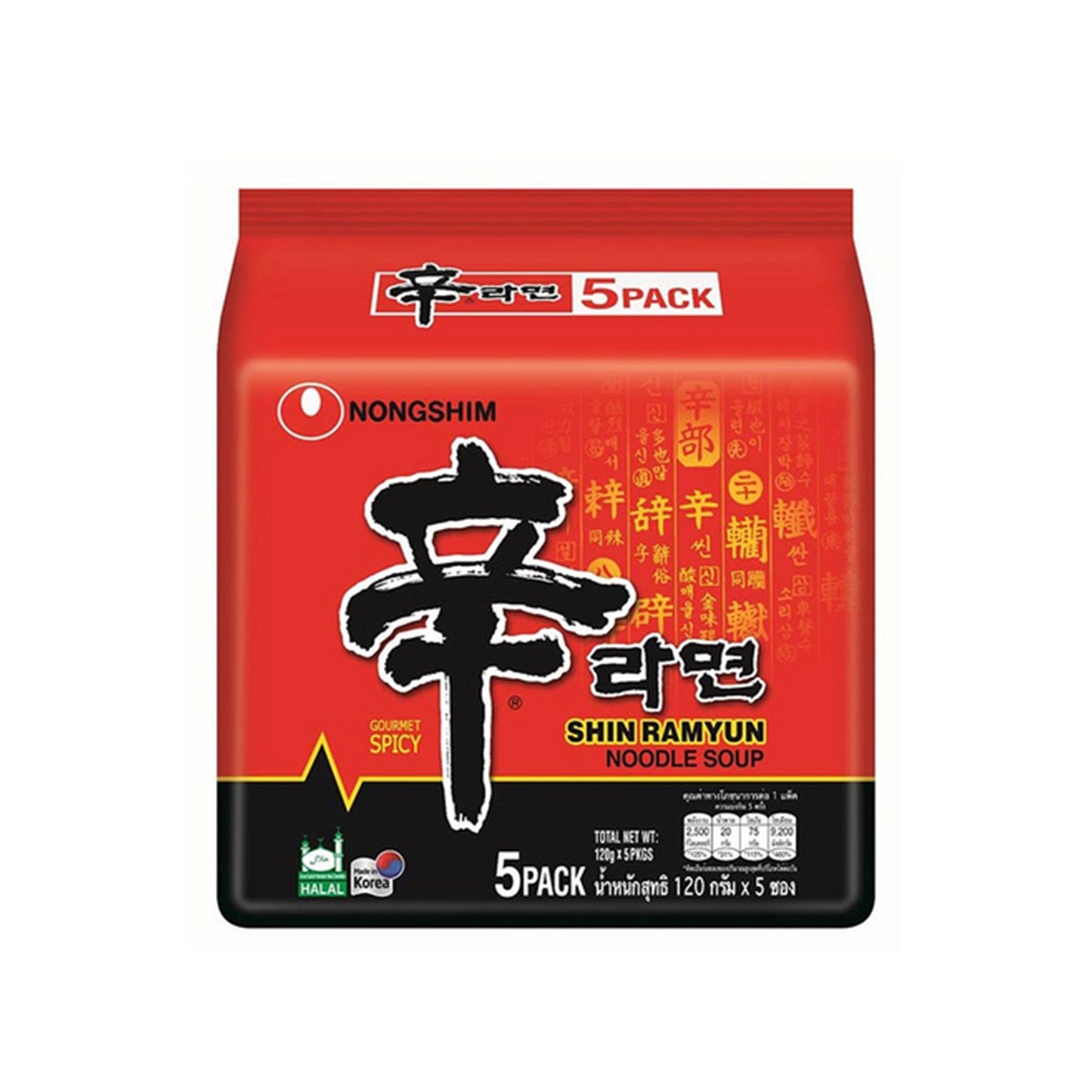 นงชิมบะหมี่รสเผ็ด 120g x 5