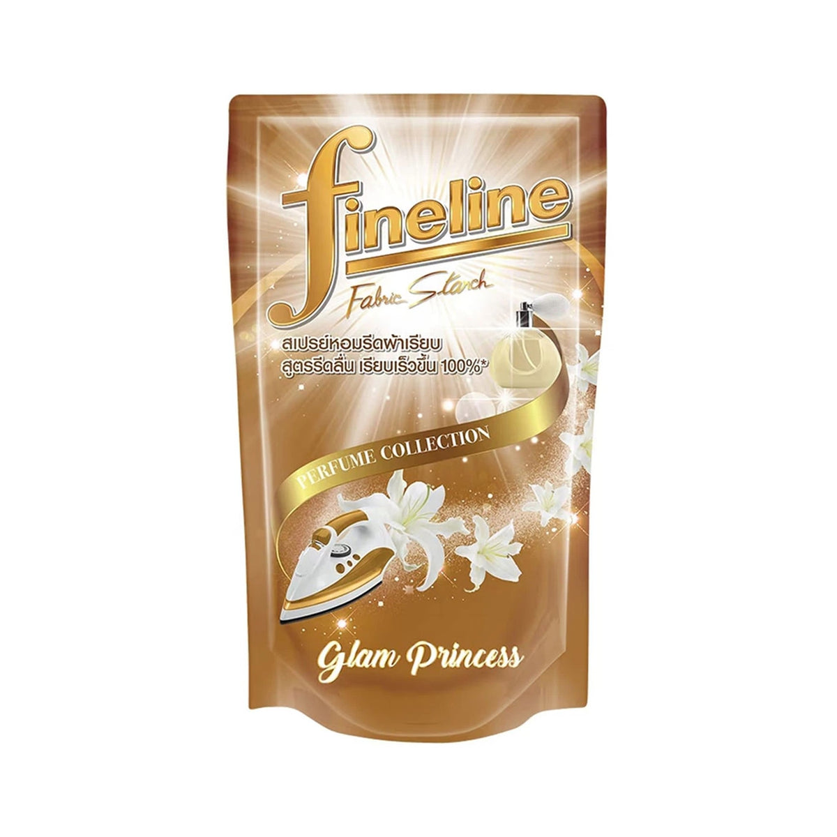ไฟน์ไลน์น้ำยารีดผ้าเรียบคอลเลคชั่นน้ำหอมถุงสีทอง 450ml