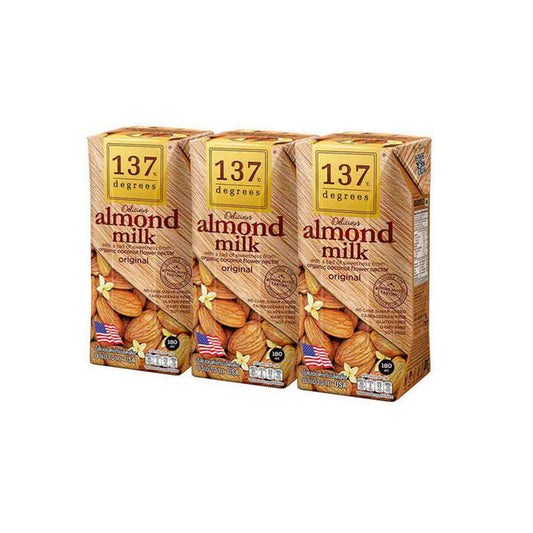 รับพอยท์ X5 : 137ดีกรี นมอัลมอนด์สูตรดั้งเดิม 180ml x3