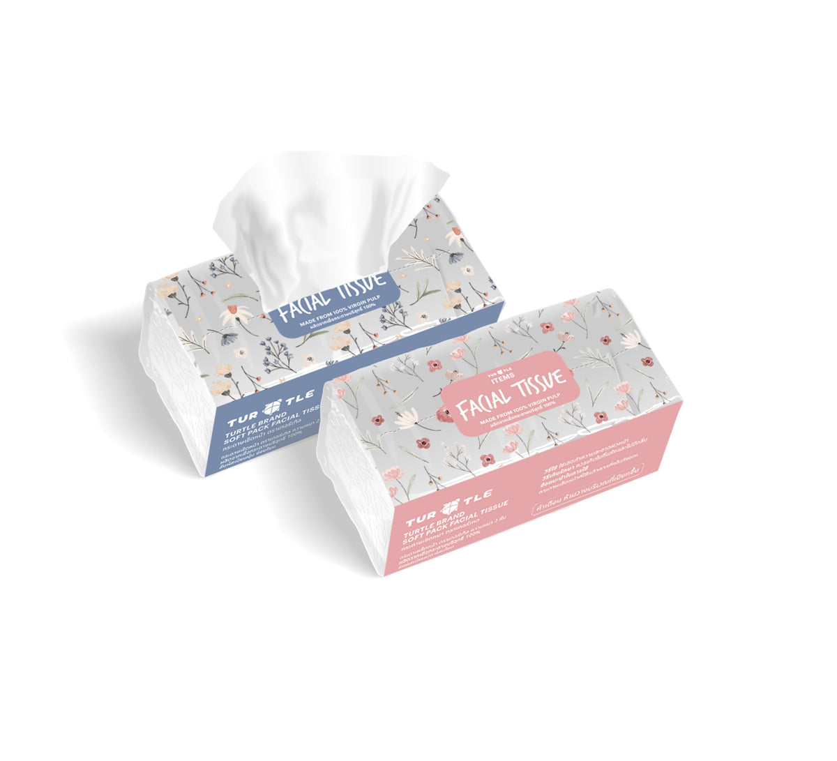 เทอร์เทิล กระดาษเช็ดหน้า 150 แผ่น