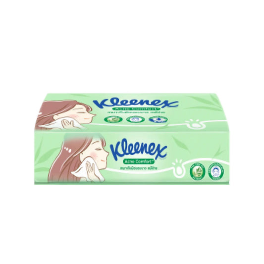 คลีเน็กซ์แอคเน่กระดาษเช็ดหน้าซอฟท์บ๊อกซ์ 100pcs