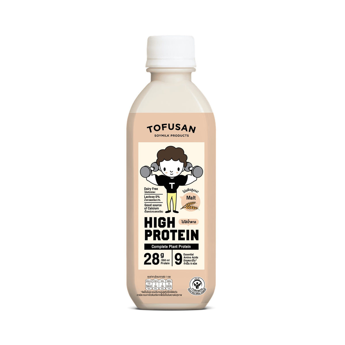 โทฟุซังสูตรโปรตีนสูงน้ำตาล 0% รสมอลต์ 350ml