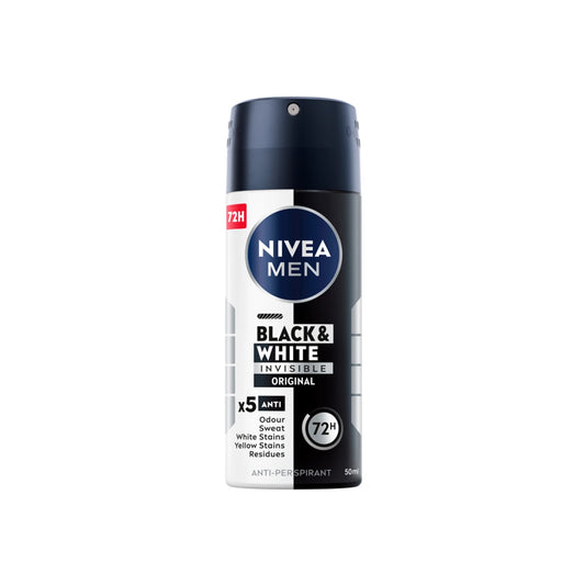 นีเวียดีโอสเปรย์ดรายแบล็คแอนด์ไวท์สำหรับผู้ชาย 50ml