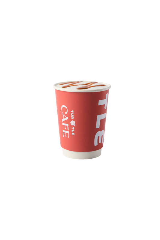เทอร์เทิล คาราเมลมัคคิอาโตร้อน 12oz