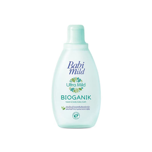 เบบี้มายด์ครีมอาบน้ำและสระผมเด็กอัลตร้ามายด์ไบโอแกนิกสีเขียว 200ml