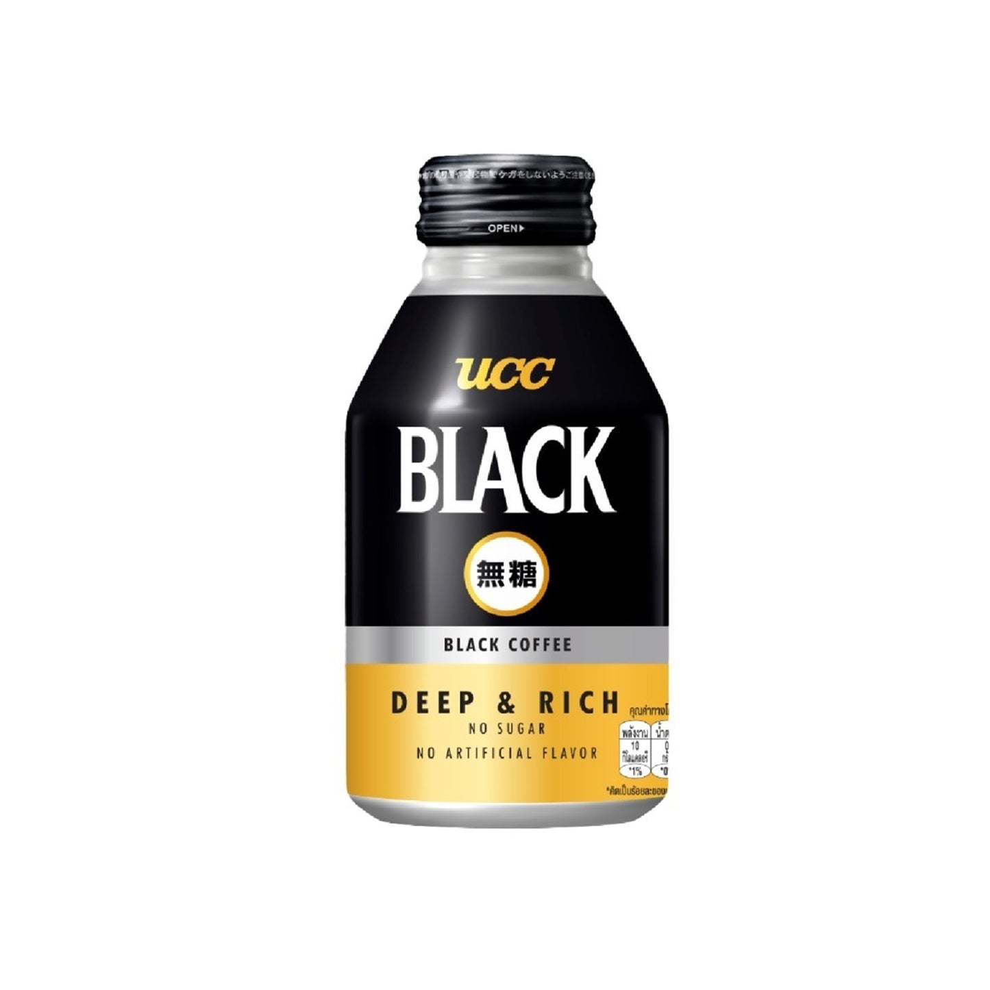 ยูซีซีกาแฟดำปรุงสำเร็จพร้อมดื่มไม่ผสมน้ำตาลดีพแอนริช 274ml