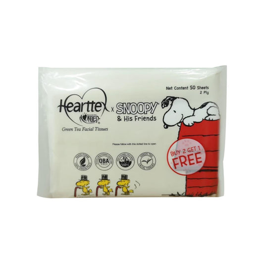 ฮาร์ทเทค กระดาษทิชชู่พกพากลิ่นชาเขียว 50pc