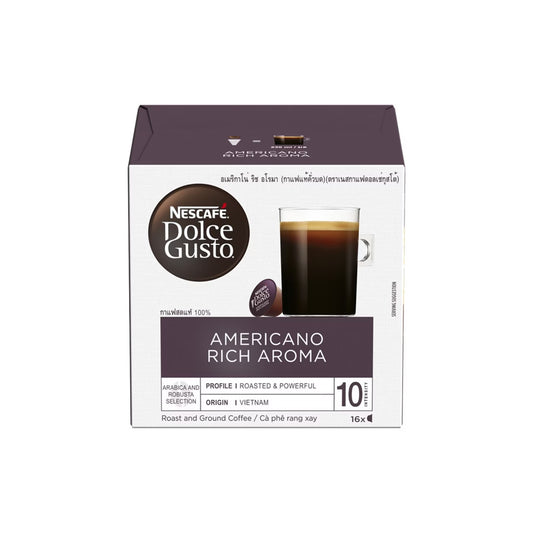 เนสกาแฟดอลเช่กุสโต้กาแฟคั่วบดอเมริกาโน่ริชอโรมา 16แคปซูล 128 g