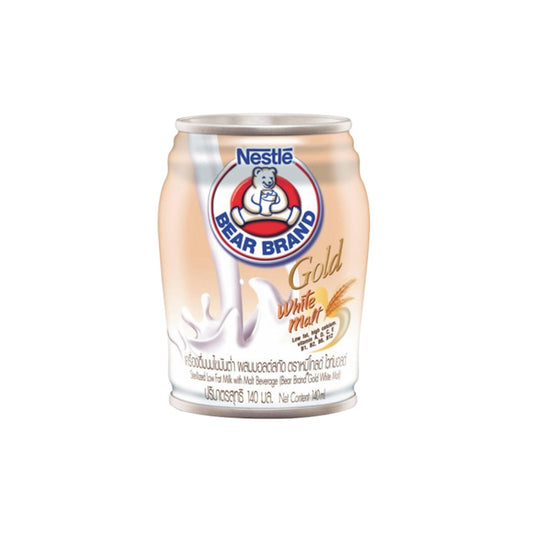 ตราหมีโกลด์นมไขมันต่ำผสมไวท์มอลต์140ml