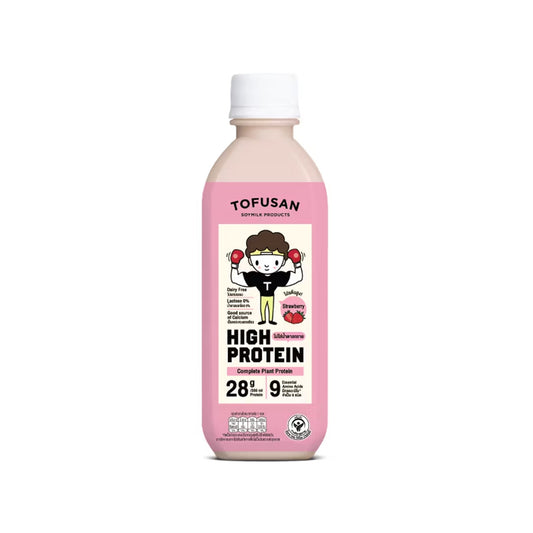 โทฟุซังสูตรโปรตีนสูงน้ำตาล 0% รสตรอว์เบอร์รี่ 350ml