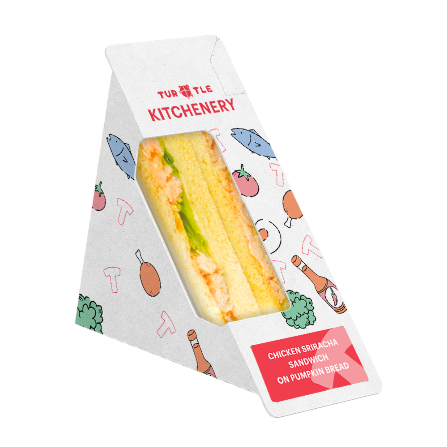 แซนด์วิชไก่ซอสศรีราชา 160g