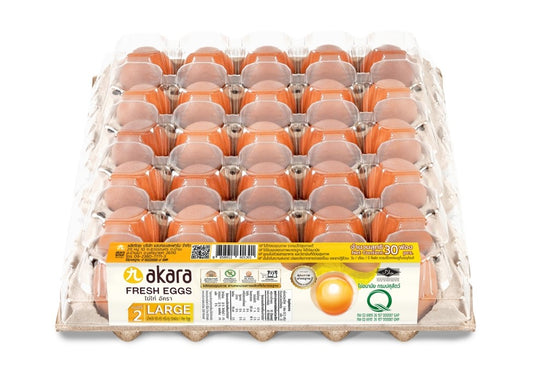 อัคราไข่ไก่สดเบอร์ 2 แพค 30 ฟอง