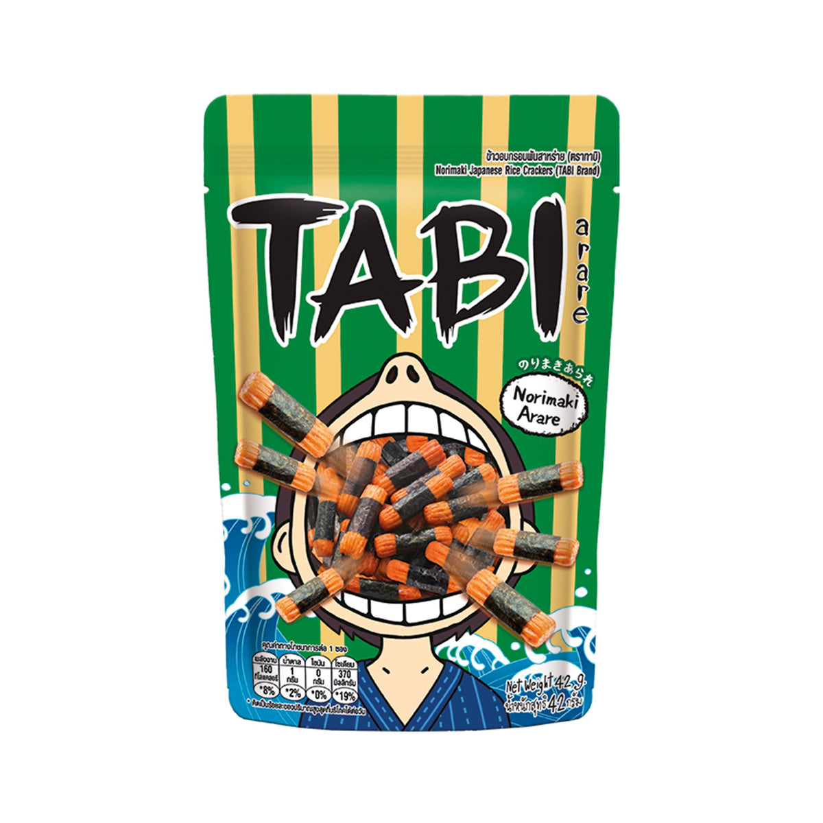 ทาบิ อาราเระ ข้าวอบกรอบพันสาหร่าย 42g