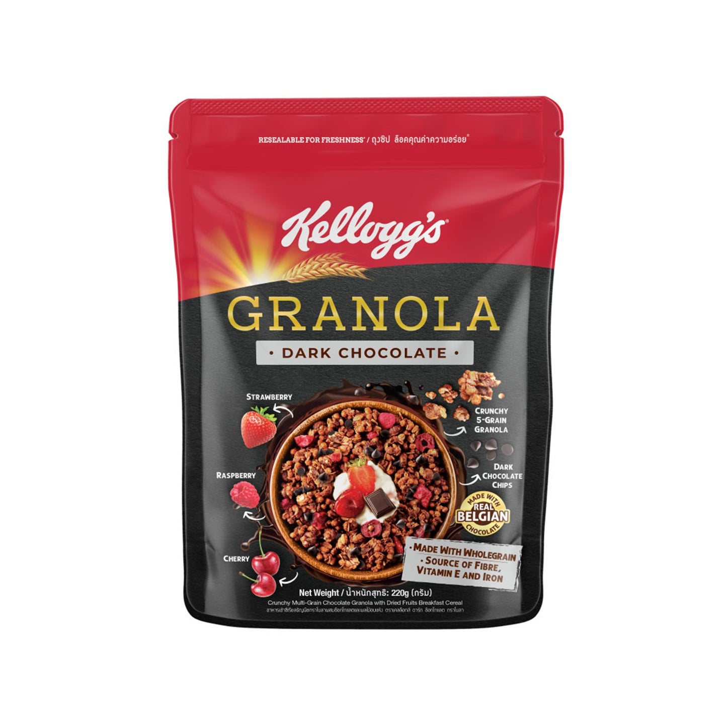 เคลล็อกส์ดาร์ก ช็อกโกแลต กราโนลา 220g