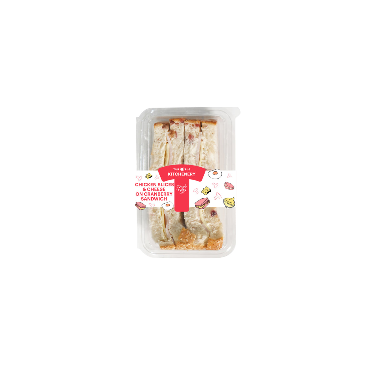 แครนเบอรี่แซนด์วิชไก่สไลซ์และชีส 100g