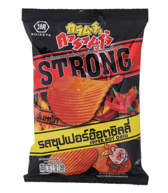 คารามูโจ้สตรองมันฝรั่ง รสซุปเปอร์ฮ๊อตชิลลี่ 40g