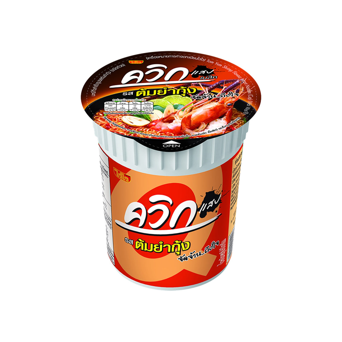 ไวไวควิกบะหมี่กึ่งสำเร็จรูปคัพรสต้มยำมันกุ้ง 60g