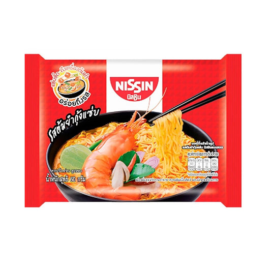 นิสชินบะหมี่กึ่งสำเร็จรูปรสต้มยำกุ้งแซ่บ 60g