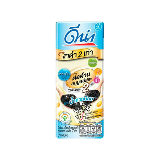 ดีน่านมถั่วเหลือง+งาดำน้ำตาลน้อย230ml