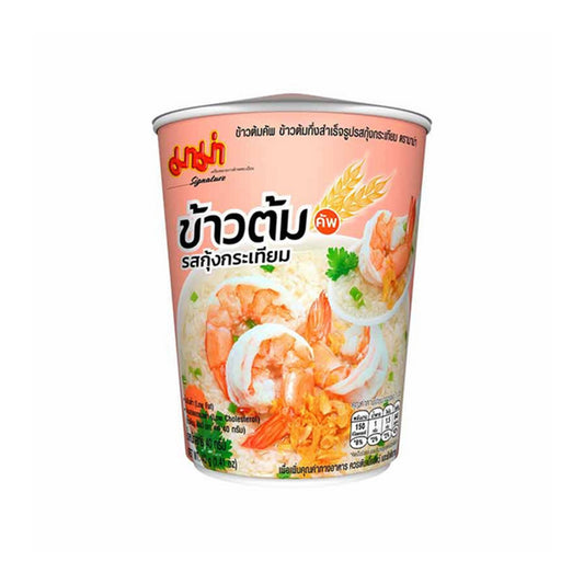 มาม่าคัพข้าวต้มรสกุ้งกระเทียม40g