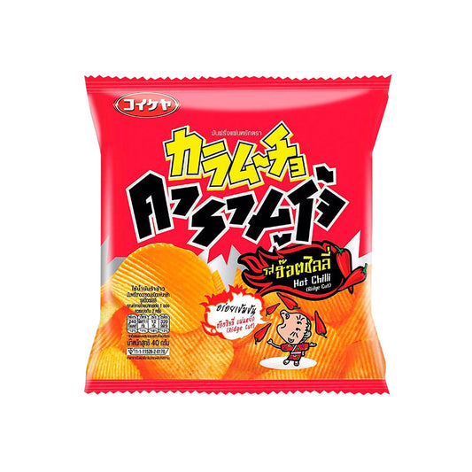 คารามูโจ้มันฝรั่งแผ่นหยักฮ๊อตชิลลี่ 40g