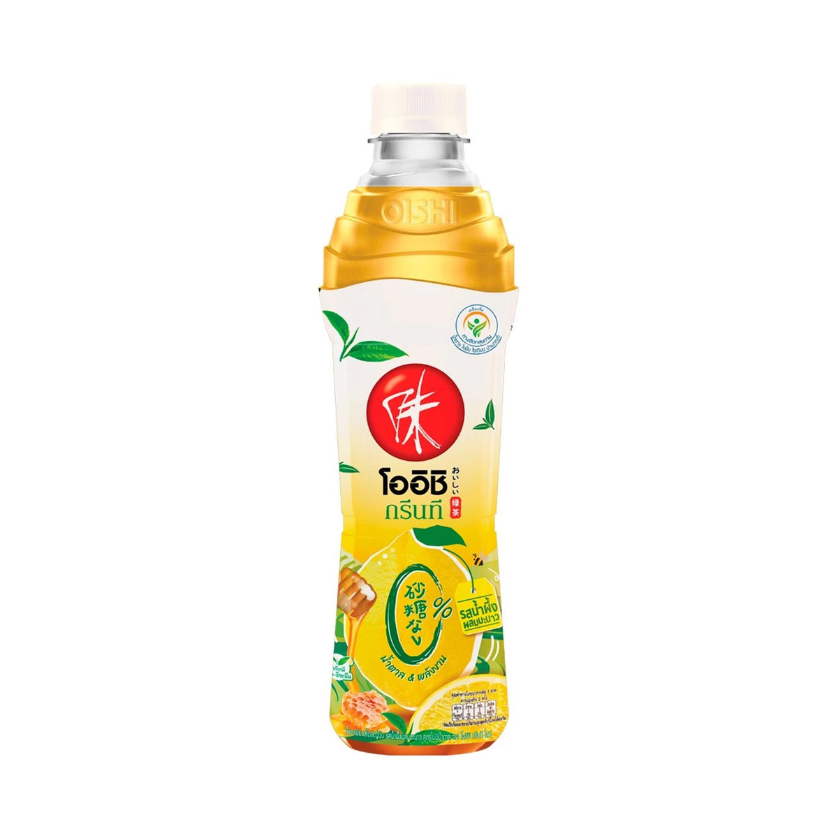 โออิชิชาเขียวรสน้ำผึ้งผสมมะนาวไม่มีน้ำตาล 400ml