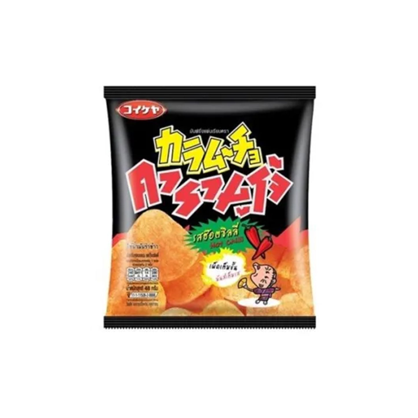 คารามูโจ้มันฝรั่งแผ่นเรียบฮ๊อตชิลลี่ 40g