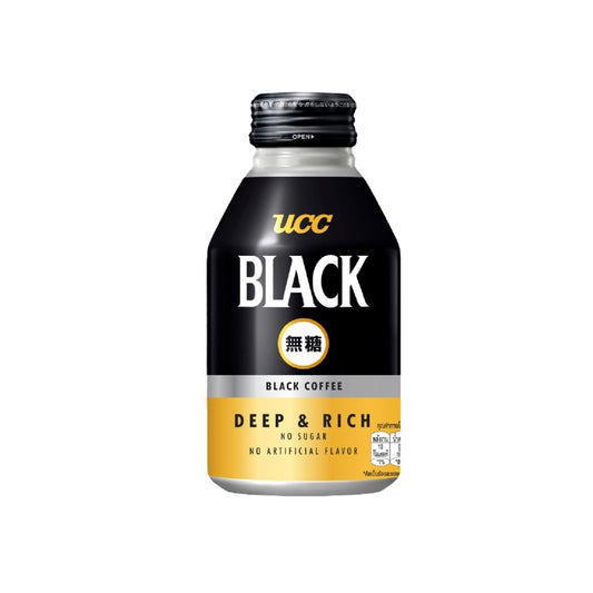 ยูซีซีกาแฟดำปรุงสำเร็จพร้อมดื่มไม่ผสมน้ำตาลดีพแอนริช 274ml