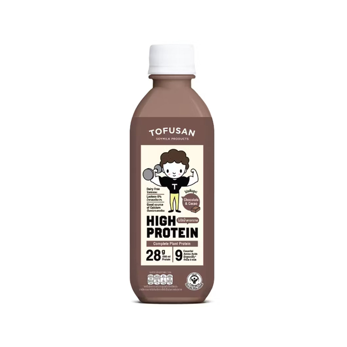 โทฟุซังสูตรโปรตีนสูงน้ำตาล 0% รสดาร์กช็อกโกแลต 350ml