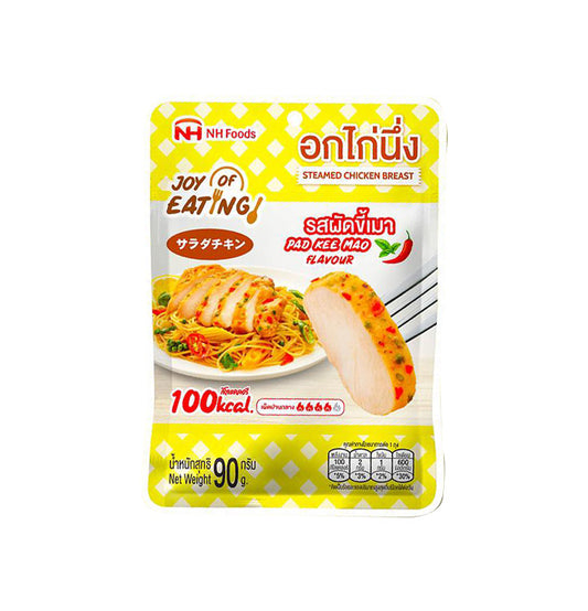 นิปปอนแฮมอกไก่นึ่งรสผัดขี้เมา 90กรัม