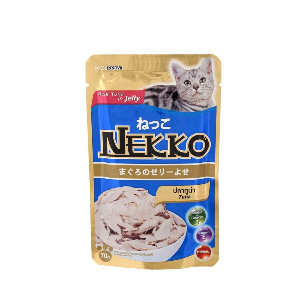 เน็กโกะอาหารแมวรสปลาทูน่าในเจลลี่ 70g